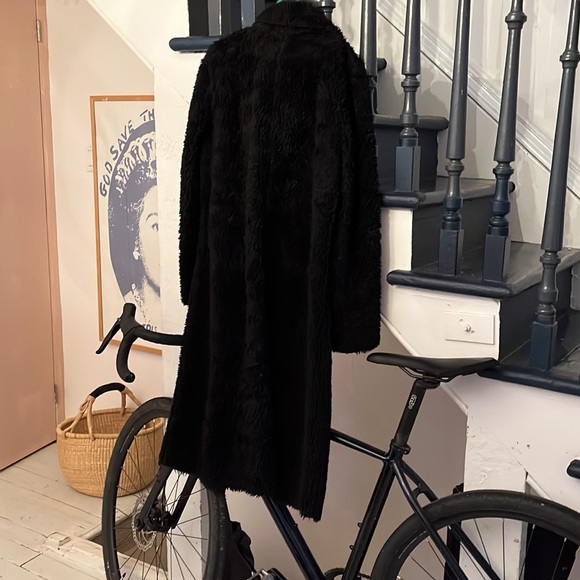 Tiger of Sweden long black Sherpa coat - Picture 5 of 5